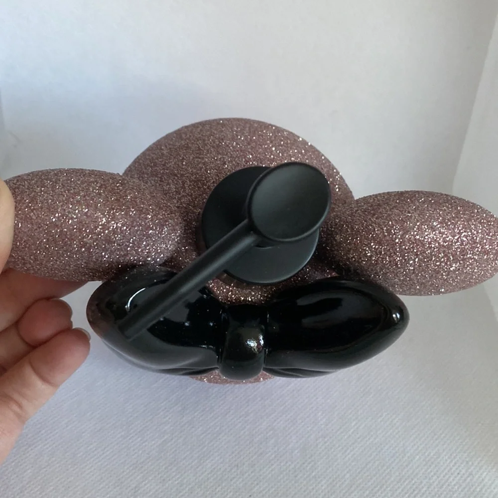 Disney Purple Glitter & Black Minnie Mouse Soap Dispenser & Toothbrush Holder